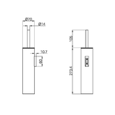 Mecca Nero Toilet Brush Holder - Gunmetal